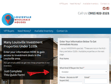 Tablet Screenshot of louisvillewholesalehouses.com